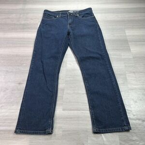 Volcom Solver Modern Straight Jeans Mens 30x29 Blue Stretch Denim Dark Wash